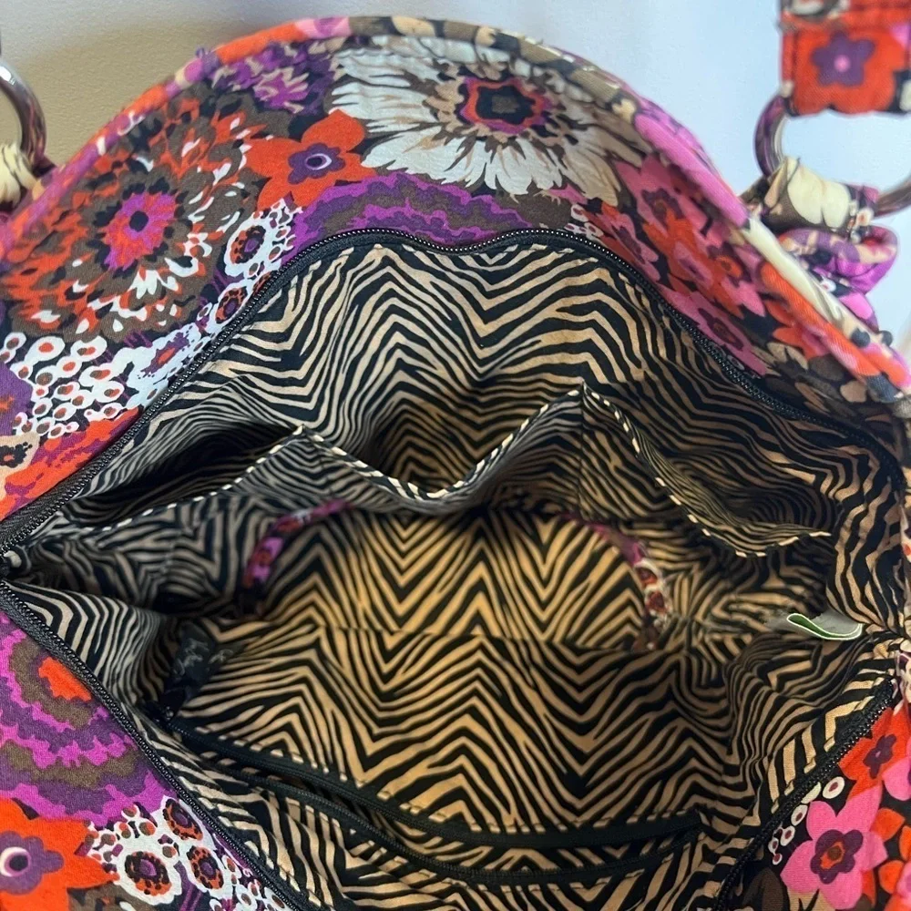 Vera Bradley Rosewood Shoulder Bag Color Purple,Pink,Brown, And Orange